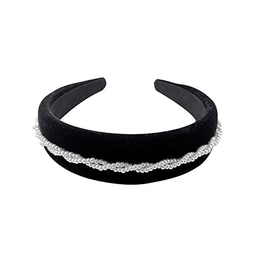 Stirnband Retro Haarschmuck Schwarz Samt Frauen Haarband Damen Haarbänder Mädchen Haarnadeln Braut Stirnbänder for Frauen Mädchen Haarspangen von ARTSIM