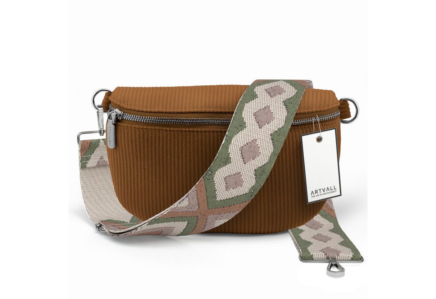 ARTVALL Umhängetasche Cord Handtasche Brusttasche Crossbody Bag Braun, Cord Bauchtasche Cordtasche Stoff weich abnehmbarer Taschengurt Klein ARTVALL Umhängetasche Cord Handtasche Brusttasche Crossbody Bag Braun, Cord Bauchtasche Cordtasche Stoff weich abnehmbarer Taschengurt Klein von ARTVALL