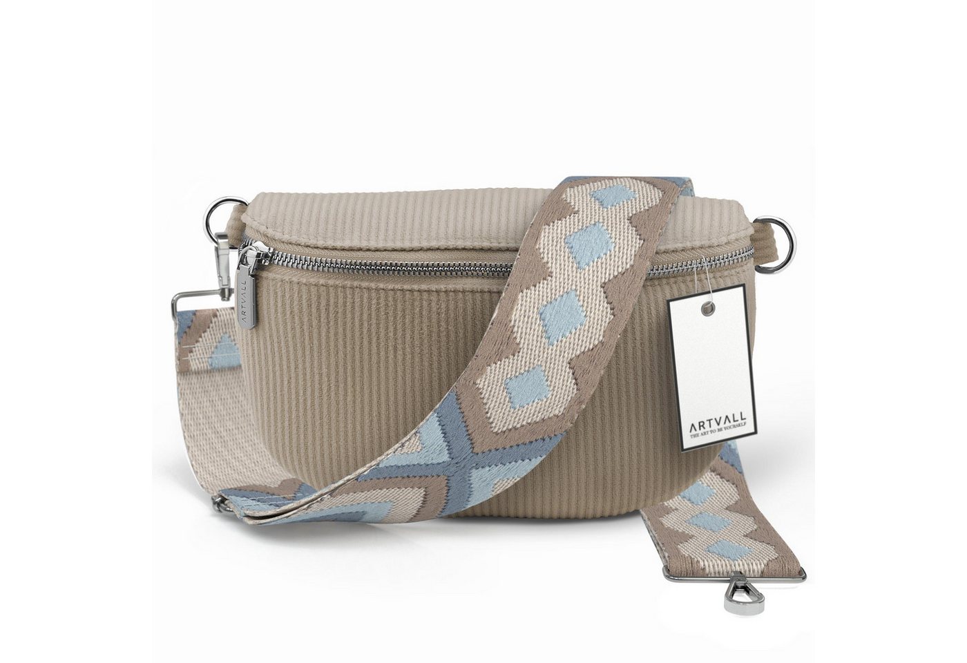 ARTVALL Umhängetasche Cord Handtasche Brusttasche Schultertasche Beige, Bauchtasche Cord weich mit Schultergurt abnehmbar Hüfttasche Klein ARTVALL Umhängetasche Cord Handtasche Brusttasche Schultertasche Beige, Bauchtasche Cord weich mit Schultergurt abnehmbar Hüfttasche Klein von ARTVALL