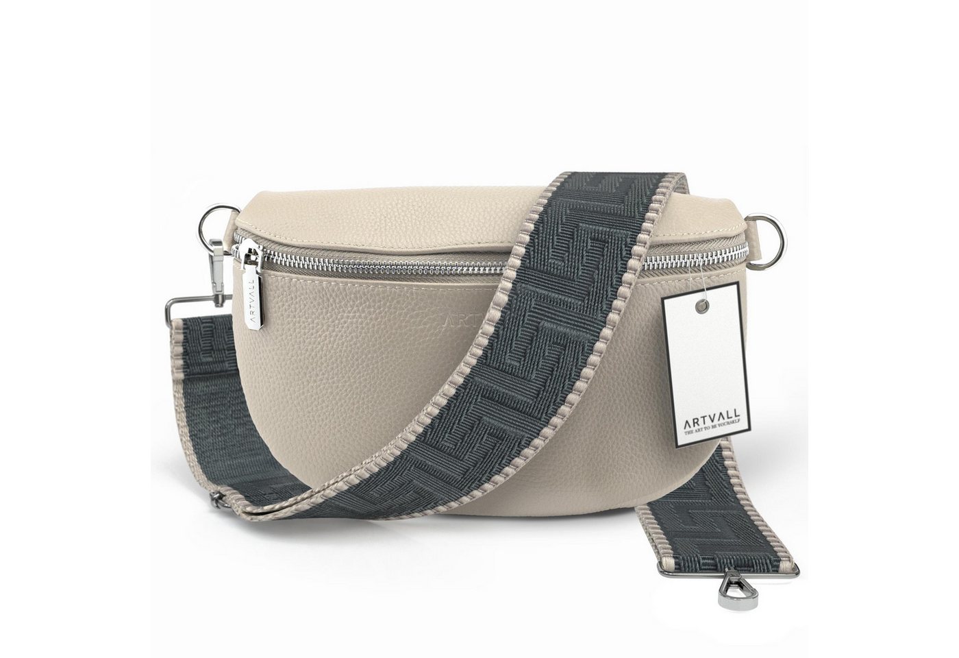 ARTVALL Umhängetasche Echtleder Handtasche Brusttasche Crossbody Beige, Bauchtasche Leder verstellbar mit Schultergurt Design breit hochwertig ARTVALL Umhängetasche Echtleder Handtasche Brusttasche Crossbody Beige, Bauchtasche Leder verstellbar mit Schultergurt Design breit hochwertig von ARTVALL