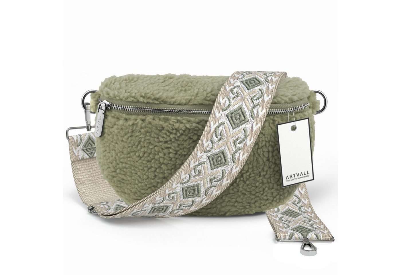 ARTVALL Umhängetasche Teddy Handtasche Damen Bag Brusttasche Minzgrün, Bauchtasche Teddytasche mit breitem Band Plüsch Tasche flauschig Klein ARTVALL Umhängetasche Teddy Handtasche Damen Bag Brusttasche Minzgrün, Bauchtasche Teddytasche mit breitem Band Plüsch Tasche flauschig Klein von ARTVALL