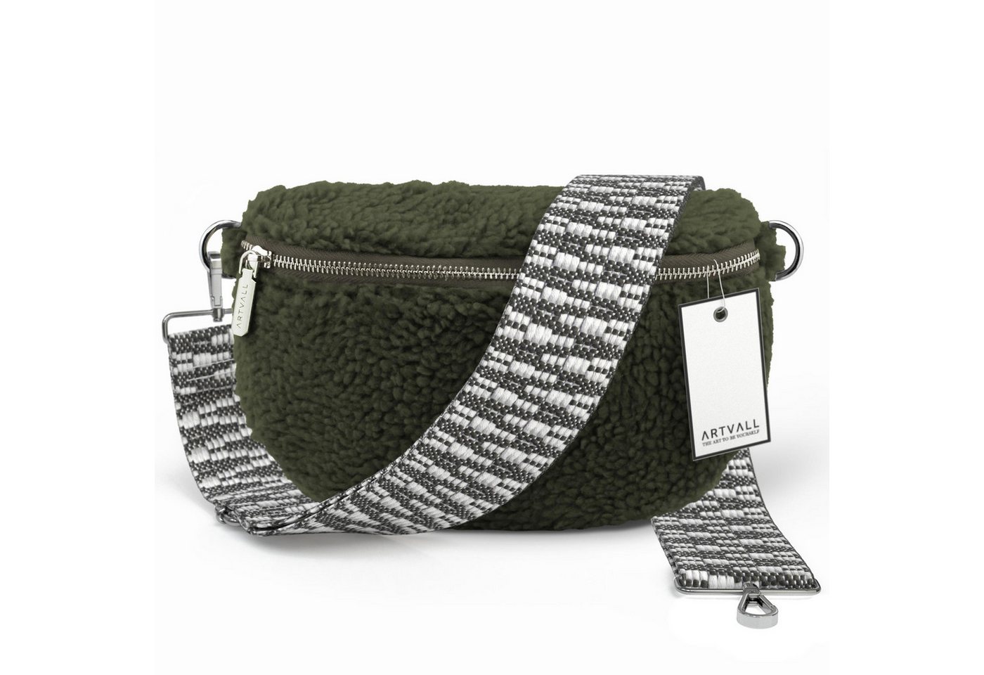 ARTVALL Umhängetasche Teddy Handtasche Damen Bag Brusttasche Olivgrün, Bauchtasche Teddy Plüschtasche Teddyfell mit Schultergurt Design Klein ARTVALL Umhängetasche Teddy Handtasche Damen Bag Brusttasche Olivgrün, Bauchtasche Teddy Plüschtasche Teddyfell mit Schultergurt Design Klein von ARTVALL