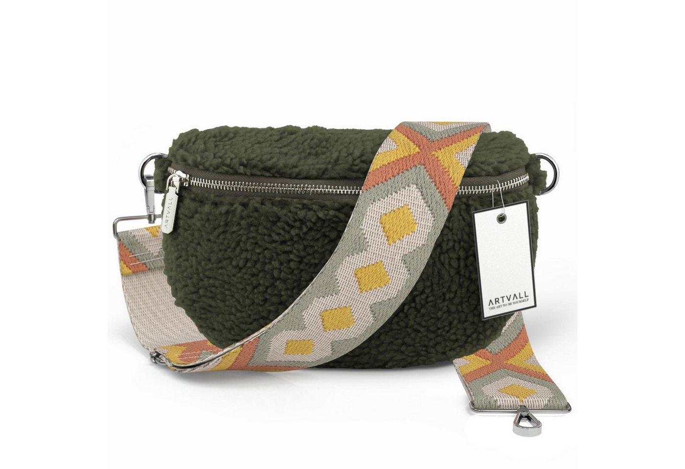 ARTVALL Umhängetasche Teddy Handtasche Damen Bag Brusttasche Olivgrün, Bauchtasche Teddy Plüschtasche Teddyfell mit Schultergurt Design Klein ARTVALL Umhängetasche Teddy Handtasche Damen Bag Brusttasche Olivgrün, Bauchtasche Teddy Plüschtasche Teddyfell mit Schultergurt Design Klein von ARTVALL