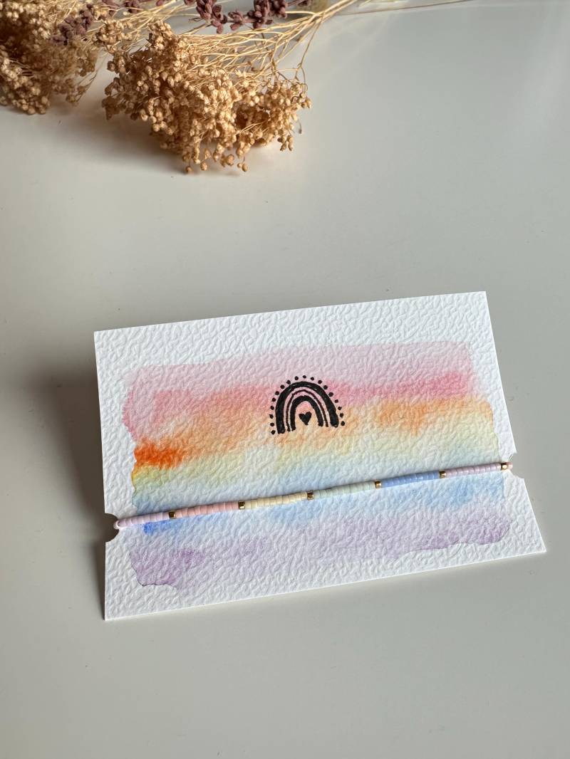 Armband - Miyuki Delica Toho Treasures Glasperlen Regenbogen Zart Boho Freundschaftsband Bunt Makramee Pride Candycolors von ARTbylionheartDesign