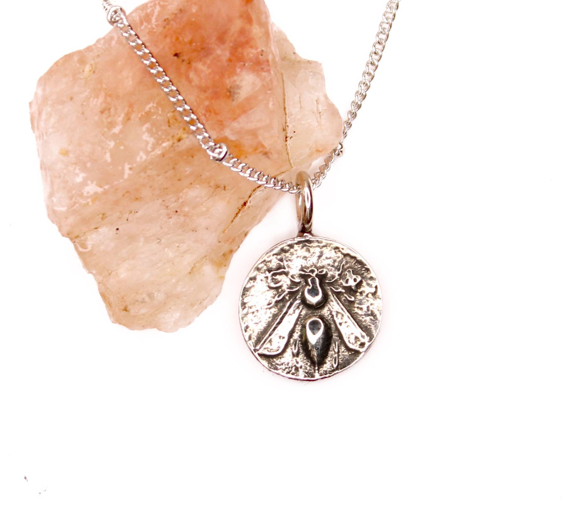 Honigbienen Anhänger - Doppelseitig Kleine Silber Biene Imker Charm Honigbiene Silberkette Honigbienen Anhänger - Doppelseitig Kleine Silber Biene Imker Charm Honigbiene Silberkette von ARTemisDesignsLLC