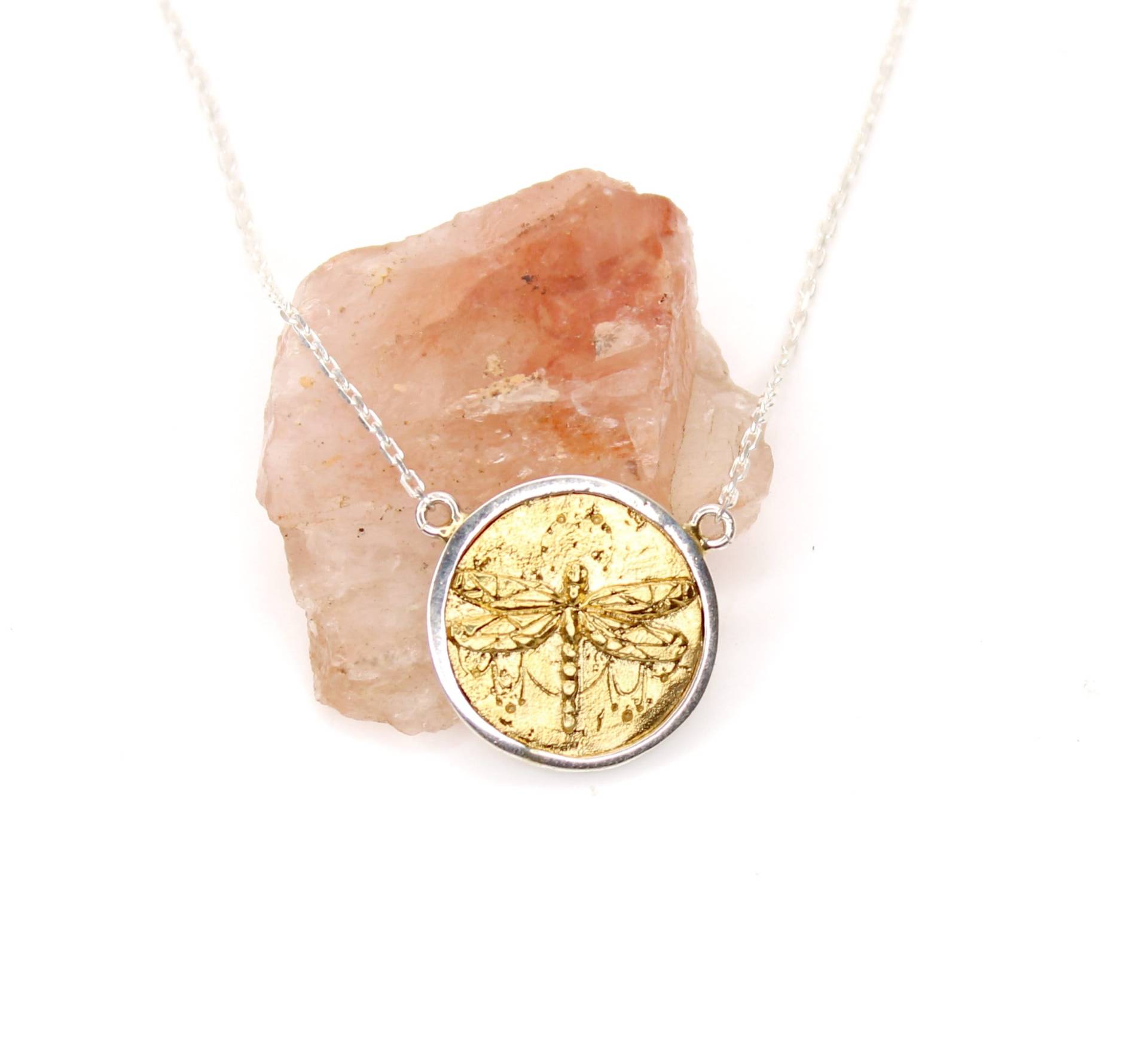Libelle Halskette - Gold Sterling Silber Boho Schmuck von ARTemisDesignsLLC