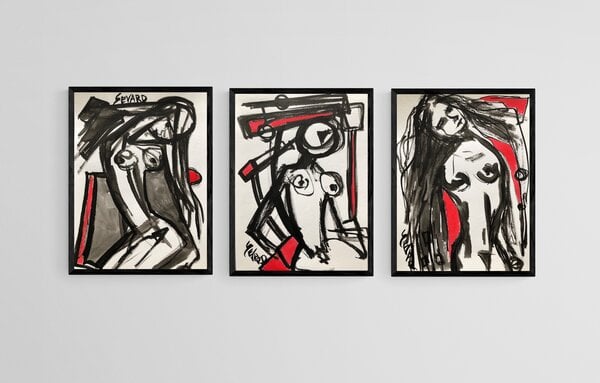 ARTlistic Kunstwerk "Körper 3er Set" Gemälde Einzelstück Unikat von ARTlistic