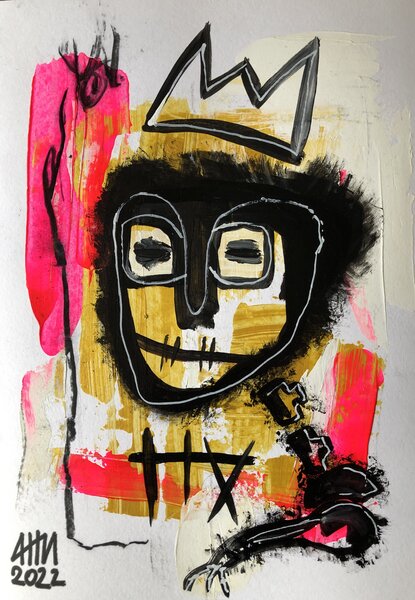 ARTlistic Kunstwerk "The phoney king" Gemälde Einzelstück Unikat Streetart Popart Neoexpressionismus von ARTlistic