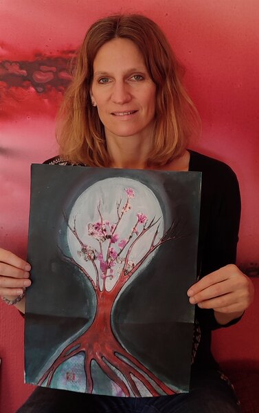 ARTlistic Kunstwerk "We all want to blossom" Gemälde Unikat Tuschezeichnung von ARTlistic