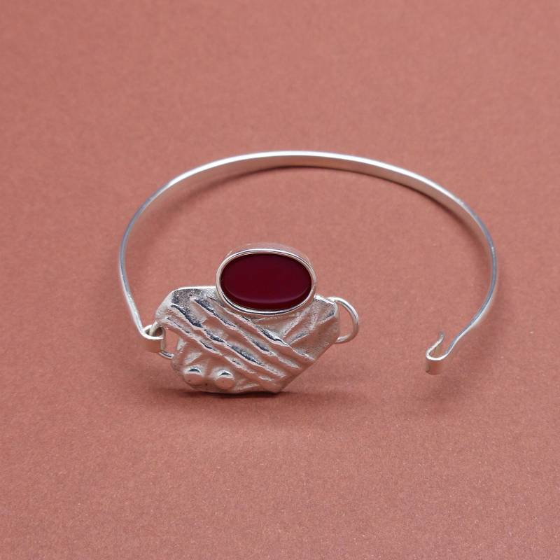 Armschmuck, Armreif, Schmuck, Silber, Karneol, Handgefertigt, Kunst, Künstler, Design, Moderne von ARTquartett