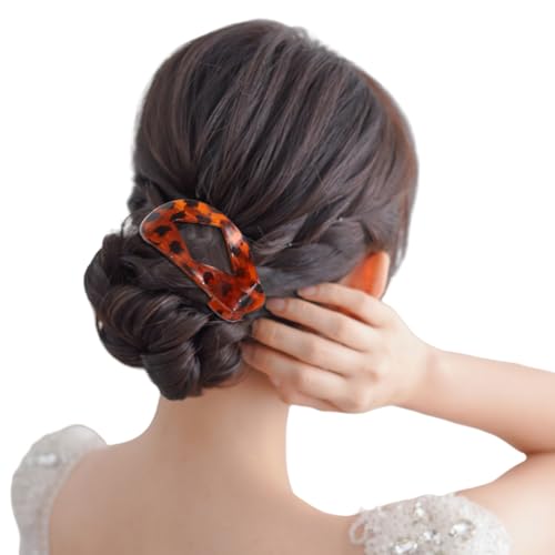 4 PCs elegante Entenbill -Haarclip for Frauen und Mädchen flache kreisförmige Klauenklemmen Duckbill Claw Haarnadel for dicke dicke Haarstylingzubehör von ARVALOLET