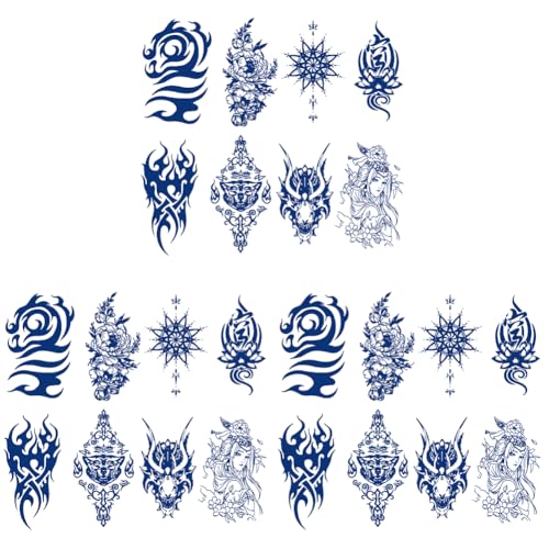ARVALOLET 8 Stück Retro Semi-permanente Tattoo-Aufkleber for Erwachsene und Kinder von ARVALOLET