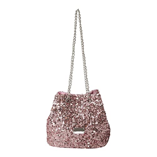 ARVALOLET Crossbody Tasche for Frauen Frauen Umhängetasche Sparkly Geldbörsen Clutch Tasche Weibliche Freizeit Einkaufsreise Pailletten Eimer Tasche Große Kapazität Hobo Tasche for Abschlussball von ARVALOLET