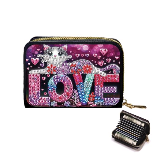 ARVALOLET Damen DIY Diamantenkunst Brieftasche Muster Personalisierte Schmuckstück Tasche for Damen Outdoor von ARVALOLET