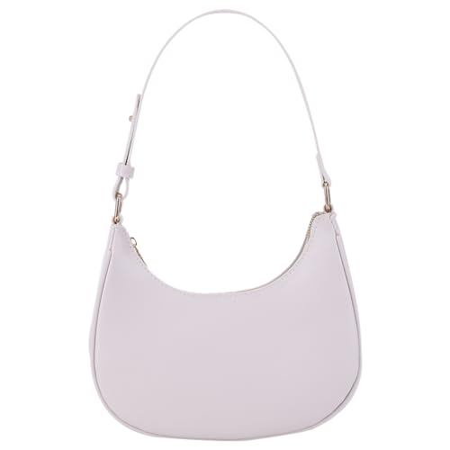 ARVALOLET Damen-Einkaufstasche, lässig, halbmondförmig, Unterarmtaschen, PU, ​​elegante Handtaschen (weiß) von ARVALOLET