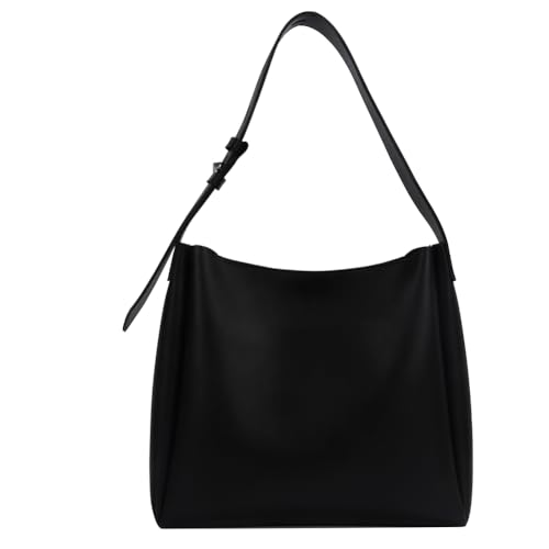 ARVALOLET Damen Handtaschen Schultertaschen Retro Tasche Große Geldbörse Tote Bag Clutch Tote Handtasche Herbst Winter Tasche, Schwarz, 23 * 10 * 21 cm/9.06x3.94x8.27inch von ARVALOLET