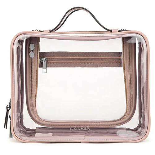 ARVALOLET Damen Kosmetiktasche Tragbare Große Kapazität Kosmetiktasche Vielseitig Doppelschicht Wasserdicht for Dressing Waschtisch, M, Rosa, modisch von ARVALOLET