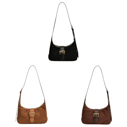 ARVALOLET Damen-Slouchy-Hobo-Tasche aus Wildleder mit verstellbarem Riemen for Geschäftsreisen von ARVALOLET