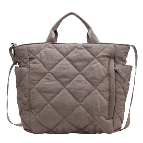 ARVALOLET Damen Winter-Shopper-Tasche, Gesteppt, Leicht, Gepolstert, Großes Fassungsvermögen, Flauschige Umhängetasche, Hobo-Handtasche von ARVALOLET