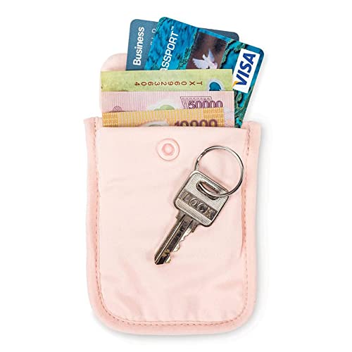 ARVALOLET Damen versteckte BH-Geldbörse, einfarbig, Reise-BH-Geldbörse, Klappenverschluss, Geldgürteltasche, Taschendiebstahlgürtel, Damentasche von ARVALOLET