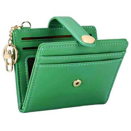 ARVALOLET Doppel-Falt-Reißverschluss-Geldbörse for Frauen – Ultra-dünne Geldbörse mit Schlüsselanhänger von ARVALOLET