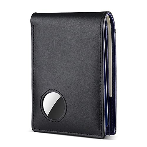 ARVALOLET Echtes Leder Männlichen Geld Tasche Anti-Lost Männlichen Kreditkarte Halter Brieftasche Finder Locator Tragbare for Meeting Business, blau, modisch von ARVALOLET