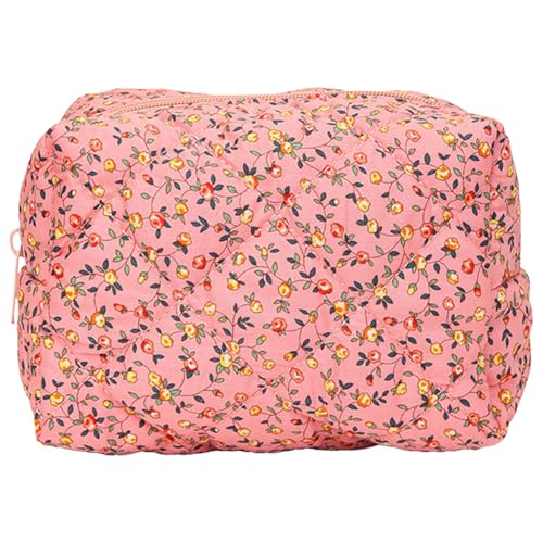 ARVALOLET Gesteppte Make-up-Tasche, Make-up-Organizer, ästhetische, einfache Hautpflegetasche, große Kapazität, kokette Make-up-Tasche, Make-up-Aufbewahrungstasche ARVALOLET Gesteppte Make-up-Tasche, Make-up-Organizer, ästhetische, einfache Hautpflegetasche, große Kapazität, kokette Make-up-Tasche, Make-up-Aufbewahrungstasche von ARVALOLET