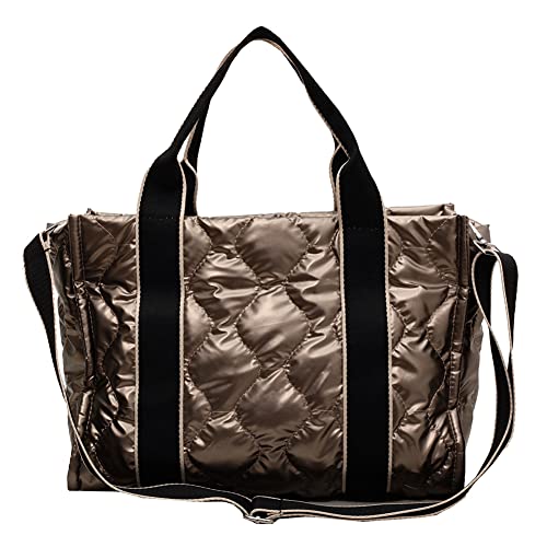 ARVALOLET KANUBI Schultertasche Damen,Damen Handtasche,Herbst Winter Umhängetaschen aus gesteppter Baumwolle, Umhängetasche mit großem Fassungsvermögen, tragbar for Shopper Reisen von ARVALOLET