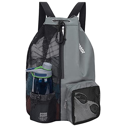 ARVALOLET Mesh-Rucksack mit Kordelzug Turnbeutel Sportbeutel Gym Bag mit Nasstaschen,Schwimmbeutel,Kordelzug-Rucksack for Schule,Sport,Schwimmen,Reisen von ARVALOLET