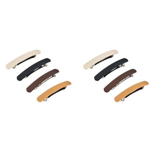ARVALOLET Minimalistische Haarspangen 4er Set Mattierte Französische Haarclips in Unifarben Damen Haarstyling Zubehör von ARVALOLET