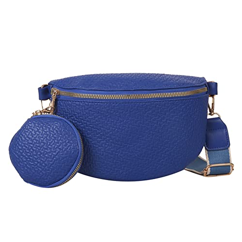 ARVALOLET Mode 2 in 1 Crossbody Taschen Einfarbig Designer Crossbody Handtaschen mit kleiner Geldbörse Reißverschluss for Reisen Einkaufen, blau, Casual von ARVALOLET