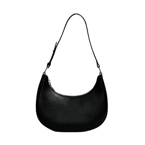 ARVALOLET Mode Halbmond Damen Handtaschen Frauen Umhängetasche Einfache Lässige Elegante Tragbare Trend Handtaschen, Schwarz, 24x7.5x18 cm/9.45x2.95x7.09in von ARVALOLET