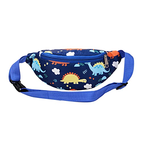 ARVALOLET Mode Kinder Taille Pack Kinder Mädchen Fanny Brust Schulter Messenger Taschen Nette Cartoon Dinosaurier Druck Geldbörse, Stil One, Blau, modisch von ARVALOLET