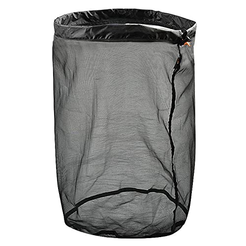 ARVALOLET Netztasche Nylonsack,Wasserdichtes, tragbares Aufbewahrungspaket, Kordelzug, Kompressionssack, platzsparende Tragetasche for Outdoor-Rucksacktouren von ARVALOLET