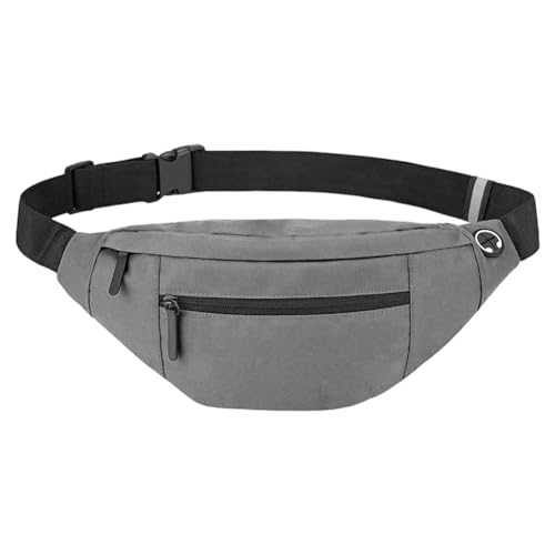 ARVALOLET Nylon Fanny Pack Packbarer Taillenbeutel mit Multi -Taschen for Männer und Frauen (grau) von ARVALOLET