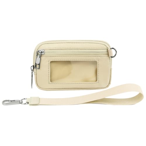 ARVALOLET Nylon-Geldbörse mit Reißverschluss for Herren und Damen, Mini-Geldbörse, einfarbig, Handgelenktasche, mehrere Münzfächer for Kreditkarten, Ausweise, Lippenstift von ARVALOLET