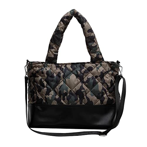 ARVALOLET Schultertasche Damen,Damen Handtasche,Handtasche Damen Umhängetasche,Fashion Handtasche Herbst Winter Umhängetaschen Große gesteppte, gepolsterte Baumwolltaschen von ARVALOLET