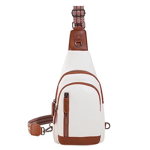 ARVALOLET Unisex-Umhängetasche, PU-Leder, Schultertasche, Verstellbarer Riemen, Gürteltasche, weich, for Reisen, Wandern, Radfahren von ARVALOLET