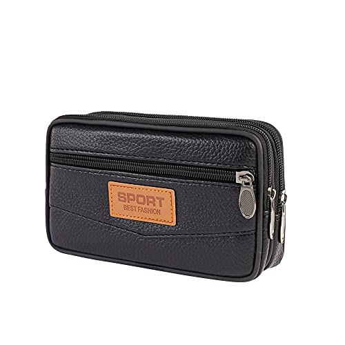 Arvalolet Leichtes PU Leder Fanny Tailentasche lässig Mobiltelefon Geldbörse männlicher Outdoor -Reisesportgürtel Bum Beutel von ARVALOLET