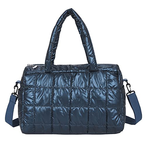 Kanubi Fashion Steppgitter Umhängetaschen,weibliche Einfarbig Nylon Umhängetasche, Frauen Casual Große Kapazität Umhängetaschen Handtasche,damen Nylon Umhängetasche Handtasche von ARVALOLET