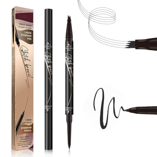 Microblading Augenbrauenstift 3D Doppelkopf langanhaltend wasserfest for natürliche Brauen Make-up Zubehör von ARVALOLET