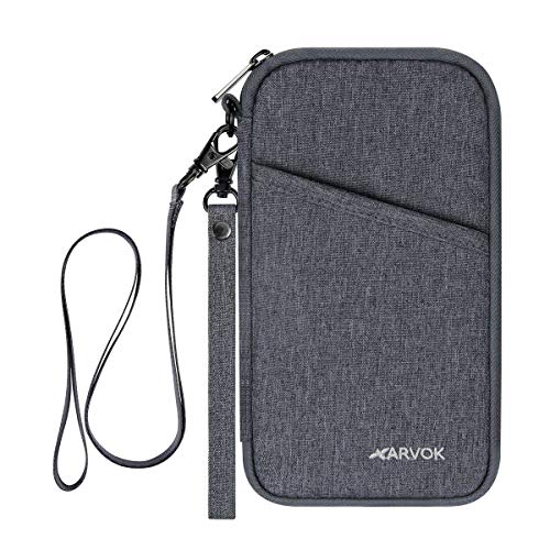 Arvok Reisepass Tasche Familie Reiseorganizer mit RFID-Blocker, Tragbare Reisepasshülle Ausweistasche für Damen und Herren, Reisepass Schutzhülle für Kreditkarten, Ausweis und Reisedokumente, Grau Arvok Reisepass Tasche Familie Reiseorganizer mit RFID-Blocker, Tragbare Reisepasshülle Ausweistasche für Damen und Herren, Reisepass Schutzhülle für Kreditkarten, Ausweis und Reisedokumente, Grau von Arvok