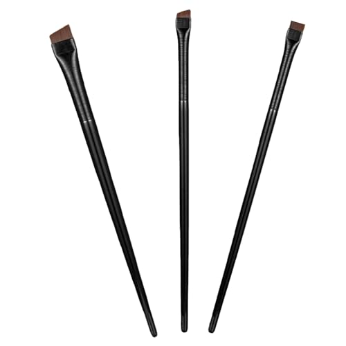 ARWIG 3er-Set Augen-Make-up-Pinsel | Abgewinkelter Eyeliner-Pinsel | Abgewinkelter Augenbrauen-Tönungspinsel | Eyeliner-Tool zum Konturieren und Formen des Eyeliners von ARWIG
