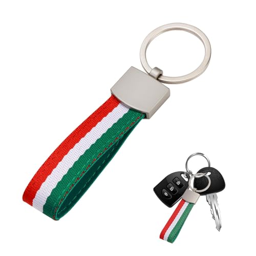 ARYIMYDP Auto Schlüsselanhänger für Männer und Frauen, Italien Deko Schlüsselanhänger aus Segeltuch und Metallring, Nicht Leicht zu Brechen Mode Rostfrei und Lichtecht von ARYIMYDP