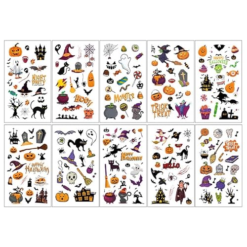 ARYU 10 Halloween-Cartoon-Aufkleber Mit WeißEn Geistern FüR Festivals von ARYU