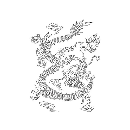 ARYU 4 Chinesische Drachensaft KräUter Tattoo Aufkleber Wasserdicht Langlebig Arm Waschen Nicht Abfallen Nicht-Reflektierende MäNner Und Frauen Semi-Permanent von ARYU