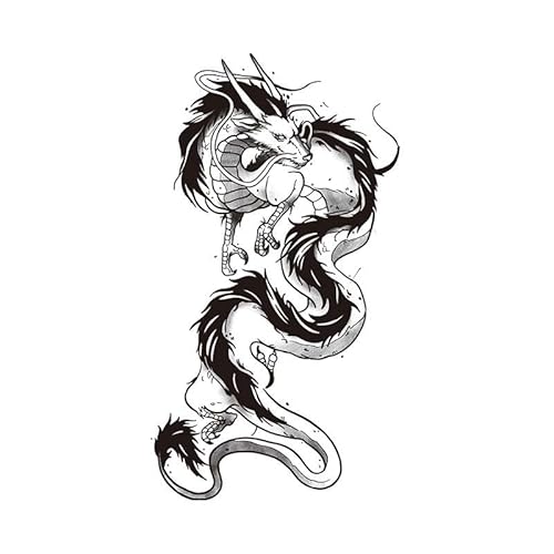 ARYU 4 Chinesische Drachensaft KräUter Tattoo Aufkleber Wasserdicht Langlebig Arm Waschen Nicht Abfallen Nicht-Reflektierende MäNner Und Frauen Semi-Permanent von ARYU