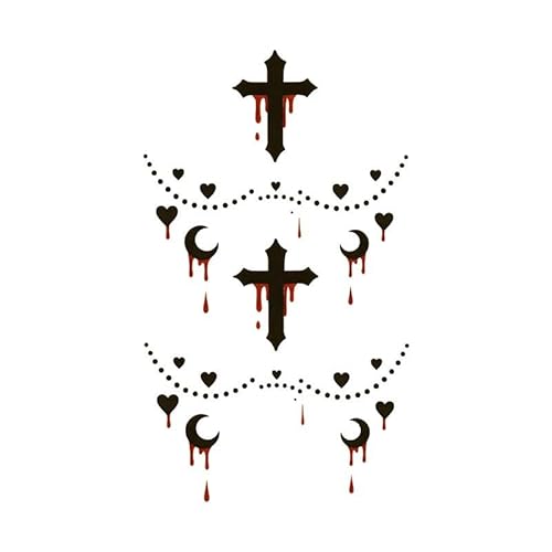 ARYU 4 Halloween Aufkleber FüR TemporäRe Tattoos Langlebige, Wasserfeste Aufkleber FüR SpukhäUser MäNner Und Frauen Halloween Make-Up Aufkleber von ARYU