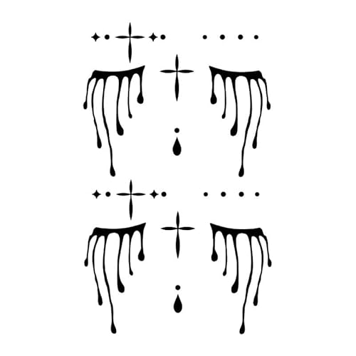 ARYU 4 Halloween Aufkleber FüR TemporäRe Tattoos Langlebige, Wasserfeste Aufkleber FüR SpukhäUser MäNner Und Frauen Halloween Make-Up Aufkleber von ARYU