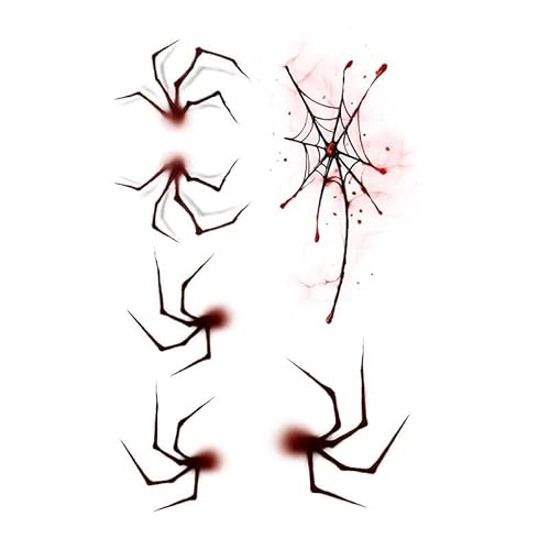 ARYU 4 Spinnennetz Tattoo Aufkleber Wasserdicht Sweatproof Langlebig Teenager MäDchen Frisch Senior Gesicht Arm Brust Nische Makeup Aufkleber von ARYU